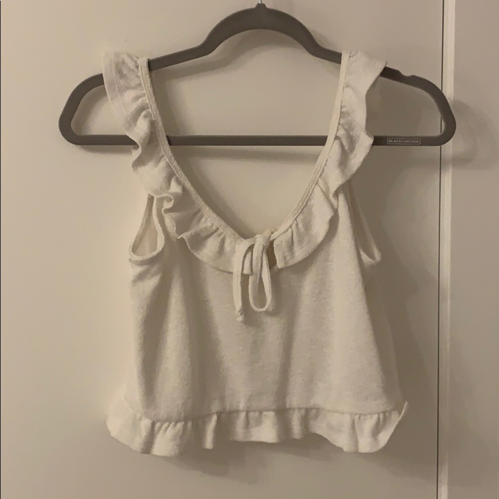 white crop top